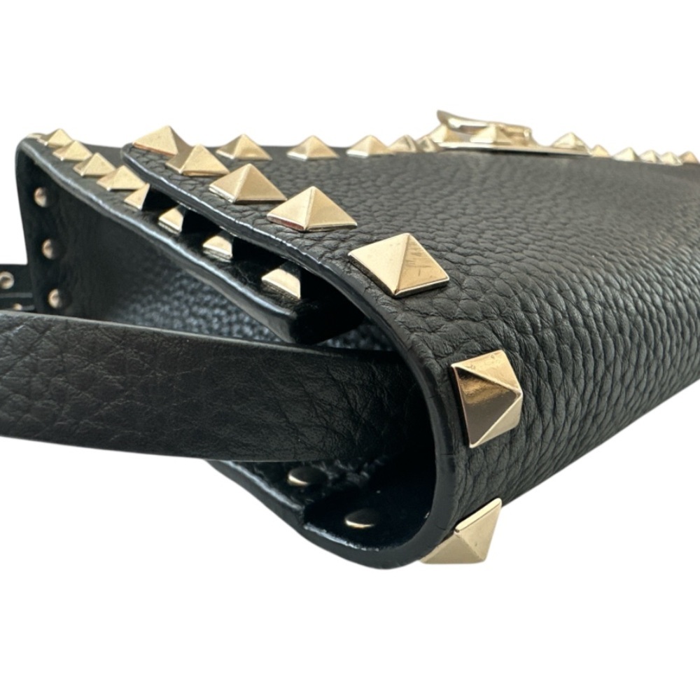 Valentino Garavani Black Leather Rockstud Crossbody Bag with Gold Hardware - Picture 5 of 13